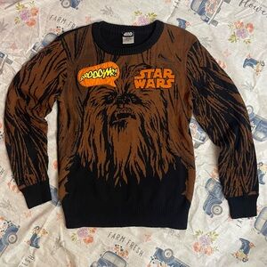 Star Wars Chewbacca Knit Graphic Sweater Size Medium